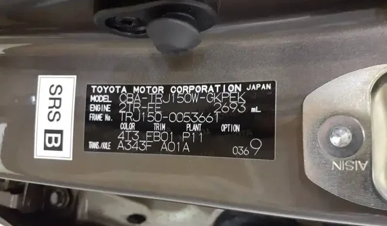 TOYOTA PRADO – LANDCRUISER TX, YEAR 2014, S/N 277040 complet
