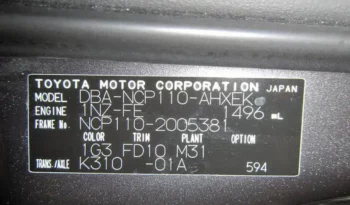 TOYOTA IST (SCION XA) 150G, YEAR 2011, S/N 277700 complet